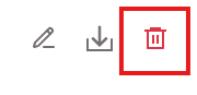 Case template delete button